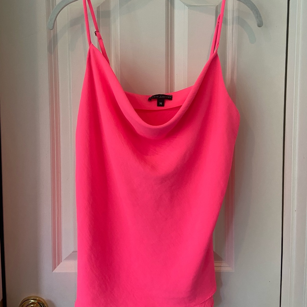 🔥SALE🔥 A Love Like You Bright Pink Cowl Neck Top
